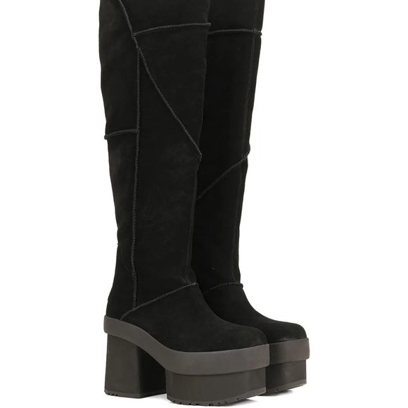 UGG New Heights Platform Xtra Black Boots - Women's - Picture 2 of 6